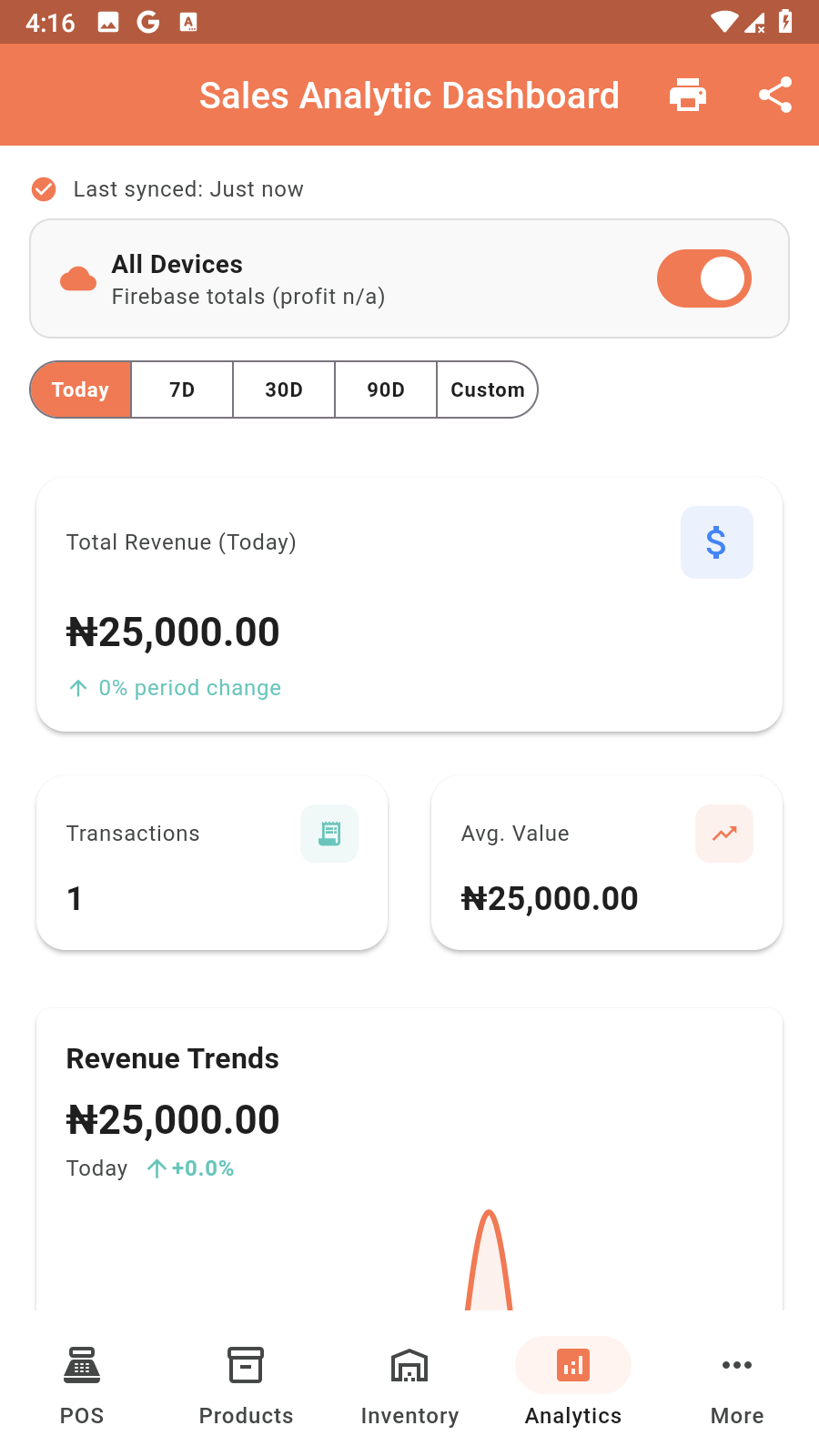 Analytics on mobile